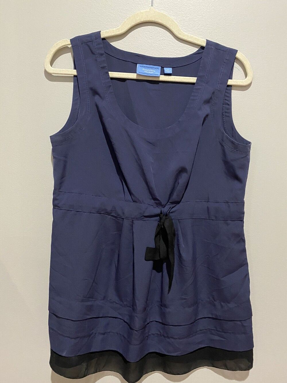 Women's Simply Vera Blue & Black Tank - Medium